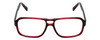 Front View of Porsche Design P8217-D Unisex Reading Glasses Crystal Dark Red Carbon Fiber 56mm