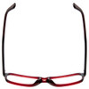 Top View of Porsche Design P8217-D Unisex Reading Glasses Crystal Dark Red Carbon Fiber 56mm