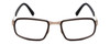 Front View of Porsche Designs P8220-B Designer Progressive Lens Prescription Rx Eyeglasses in Matte Titanium Crystal Olive Green Unisex Square Full Rim Titanium 56 mm