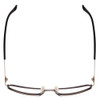 Top View of Porsche Designs P8220-B Designer Progressive Lens Prescription Rx Eyeglasses in Matte Titanium Crystal Olive Green Unisex Square Full Rim Titanium 56 mm