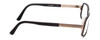 Side View of Porsche Designs P8220-B Designer Progressive Lens Blue Light Blocking Eyeglasses in Matte Titanium Crystal Olive Green Unisex Square Full Rim Titanium 56 mm