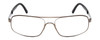 Front View of Porsche Designs P8225-D Designer Progressive Lens Prescription Rx Eyeglasses in Olive Green Unisex Oval Full Rim Metal 60 mm