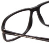 Close Up View of Porsche Designs P8229-A Designer Reading Eye Glasses with Custom Cut Powered Lenses in Black Unisex Oval Full Rim Titanium 57 mm