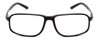 Front View of Porsche Designs P8229-A Designer Progressive Lens Prescription Rx Eyeglasses in Black Unisex Oval Full Rim Titanium 57 mm