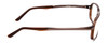 Side View of Porsche Designs P8229-B Designer Single Vision Prescription Rx Eyeglasses in Brown Unisex Oval Full Rim Titanium 57 mm