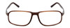 Front View of Porsche Designs P8229-B Designer Single Vision Prescription Rx Eyeglasses in Brown Unisex Oval Full Rim Titanium 57 mm