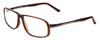 Profile View of Porsche Designs P8229-B Designer Single Vision Prescription Rx Eyeglasses in Brown Unisex Oval Full Rim Titanium 57 mm