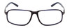 Front View of Porsche Designs P8229-D Designer Progressive Lens Prescription Rx Eyeglasses in Crystal Blue & Gun Metal Unisex Oval Full Rim Titanium 57 mm