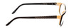 Side View of Porsche Designs P8243-A Designer Blue Light Blocking Eyeglasses in Black Rose Pink/Matte Unisex Oval Full Rim Acetate 54 mm
