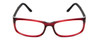 Front View of Porsche Design P8243-C Unisex Oval Reading Glasses Crystal Cherry Red Black 54mm