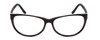 Front View of Porsche Designs P8246-A Designer Reading Eye Glasses with Custom Cut Powered Lenses in Black Unisex Oval Full Rim Acetate 56 mm