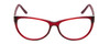 Front View of Porsche Designs P8246-C Unisex Oval Reading Glasses in Crystal Red Violet 56 mm