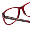 Close Up View of Porsche Designs P8246-C Unisex Oval Reading Glasses in Crystal Red Violet 56 mm