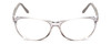 Front View of Porsche Designs P8246-D Designer Single Vision Prescription Rx Eyeglasses in Crystal Grey Unisex Oval Full Rim Acetate 56 mm