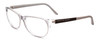 Profile View of Porsche Designs P8246-D Designer Progressive Lens Blue Light Blocking Eyeglasses in Crystal Grey Unisex Oval Full Rim Acetate 56 mm