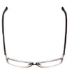 Top View of Porsche Designs P8247-A Unisex Oval Designer Reading Glasses Black Crystal 55 mm