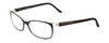 Profile View of Porsche Designs P8247-A Unisex Oval Designer Reading Glasses Black Crystal 55 mm