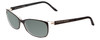 Profile View of Porsche Designs P8247-A Designer Polarized Sunglasses with Custom Cut Smoke Grey Lenses in Black Layer Crystal Unisex Oval Full Rim Acetate 55 mm