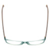 Top View of Porsche P8247-B Oval Designer Reading Glasses Crystal Azure Aqua Blue Grey 55 mm