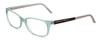 Profile View of Porsche Designs P8247-B Designer Progressive Lens Blue Light Blocking Eyeglasses in Crystal Azure Aqua Blue Grey Unisex Oval Full Rim Acetate 55 mm