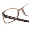 Close Up View of Porsche Designs P8247-C Unisex Oval Reading Glasses in Crystal Grey Brown 55 mm