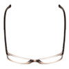 Top View of Porsche Designs P8247-C Designer Single Vision Prescription Rx Eyeglasses in Crystal Grey Brown Unisex Oval Full Rim Acetate 55 mm