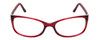 Front View of Porsche Designs P8247-D Designer Reading Eye Glasses with Custom Cut Powered Lenses in Crystal Red Matte Burgundy Unisex Oval Full Rim Acetate 55 mm