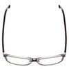 Top View of Porsche Designs P8250-A Unisex Oval Designer Reading Glasses Black Crystal 55 mm