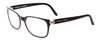 Profile View of Porsche Designs P8250-A Designer Blue Light Blocking Eyeglasses in Black Layer Crystal Unisex Oval Full Rim Acetate 55 mm