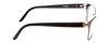 Side View of Porsche Designs P8250-A Designer Blue Light Blocking Eyeglasses in Black Layer Crystal Unisex Oval Full Rim Acetate 55 mm