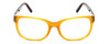 Front View of Porsche P8250-B Oval Designer Reading Glasses in Yellow Orange Brown Marble 55mm