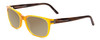 Profile View of Porsche Designs P8250-B Designer Polarized Sunglasses with Custom Cut Amber Brown Lenses in Honey Yellow Orange Chocolate Brown Marble Unisex Oval Full Rim Acetate 55 mm