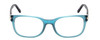 Front View of Porsche P8250-C Oval Designer Reading Glasses Crystal Azure Aqua Blue Black 55mm