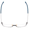 Top View of Porsche Designs P8256-D Designer Single Vision Prescription Rx Eyeglasses in Gun Metal Blue Unisex Square Full Rim Metal 55 mm