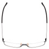 Top View of Porsche Designs P8256-E Designer Bi-Focal Prescription Rx Eyeglasses in Satin Black Unisex Square Full Rim Metal 55 mm
