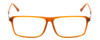 Front View of Porsche Designs P8259-C Designer Progressive Lens Prescription Rx Eyeglasses in Matte Crystal Amber Brown Unisex Square Full Rim Acetate 57 mm