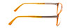 Side View of Porsche Designs P8259-C Designer Blue Light Blocking Eyeglasses in Matte Crystal Amber Brown Unisex Square Full Rim Acetate 57 mm