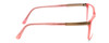 Side View of Porsche Designs P8266-D Designer Blue Light Blocking Eyeglasses in Crystal Rose Gold Pink Unisex Cateye Full Rim Acetate 54 mm