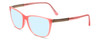 Profile View of Porsche Designs P8266-D Designer Progressive Lens Blue Light Blocking Eyeglasses in Crystal Rose Gold Pink Unisex Cateye Full Rim Acetate 54 mm