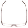Top View of Porsche Designs P8269-B Designer Reading Eye Glasses with Custom Cut Powered Lenses in Crystal Smoke Grey Unisex Square Full Rim Acetate 58 mm