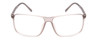 Front View of Porsche Designs P8269-B Designer Reading Eye Glasses with Custom Cut Powered Lenses in Crystal Smoke Grey Unisex Square Full Rim Acetate 58 mm