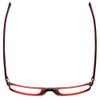 Top View of Porsche Designs P8269-C Designer Single Vision Prescription Rx Eyeglasses in Crystal Red Matte Burgundy Unisex Square Full Rim Acetate 58 mm