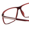 Close Up View of Porsche Designs P8269-C Designer Single Vision Prescription Rx Eyeglasses in Crystal Red Matte Burgundy Unisex Square Full Rim Acetate 58 mm