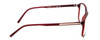 Side View of Porsche Designs P8269-C Designer Blue Light Blocking Eyeglasses in Crystal Red Matte Burgundy Unisex Square Full Rim Acetate 58 mm
