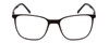 Front View of Porsche Design P8275-A Unisex Designer Reading Glasses in Satin Black/Matte 55mm