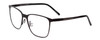 Profile View of Porsche Designs P8275-A Designer Single Vision Prescription Rx Eyeglasses in Satin Black/Matte Unisex Square Full Rim Metal 55 mm