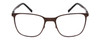 Front View of Porsche Designs P8275-C Designer Bi-Focal Prescription Rx Eyeglasses in Satin Brown Black Unisex Square Full Rim Metal 55 mm