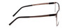 Side View of Porsche Designs P8275-C Designer Bi-Focal Prescription Rx Eyeglasses in Satin Brown Black Unisex Square Full Rim Metal 55 mm