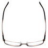 Top View of Porsche Designs P8275-C Designer Bi-Focal Prescription Rx Eyeglasses in Satin Brown Black Unisex Square Full Rim Metal 55 mm