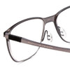 Close Up View of Porsche P8275-D Unisex Designer Reading Glasses Dark Gun Metal Silver Black 55mm